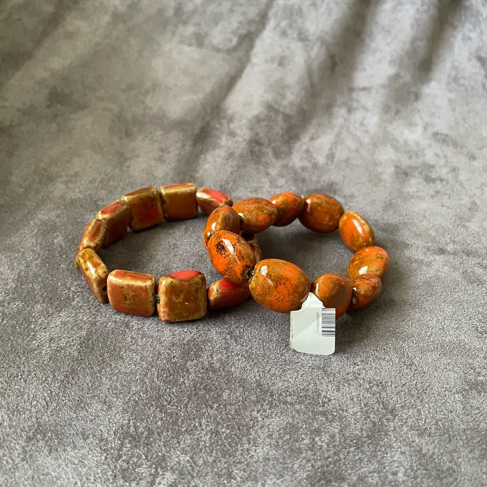 Pair of beaded bracelets